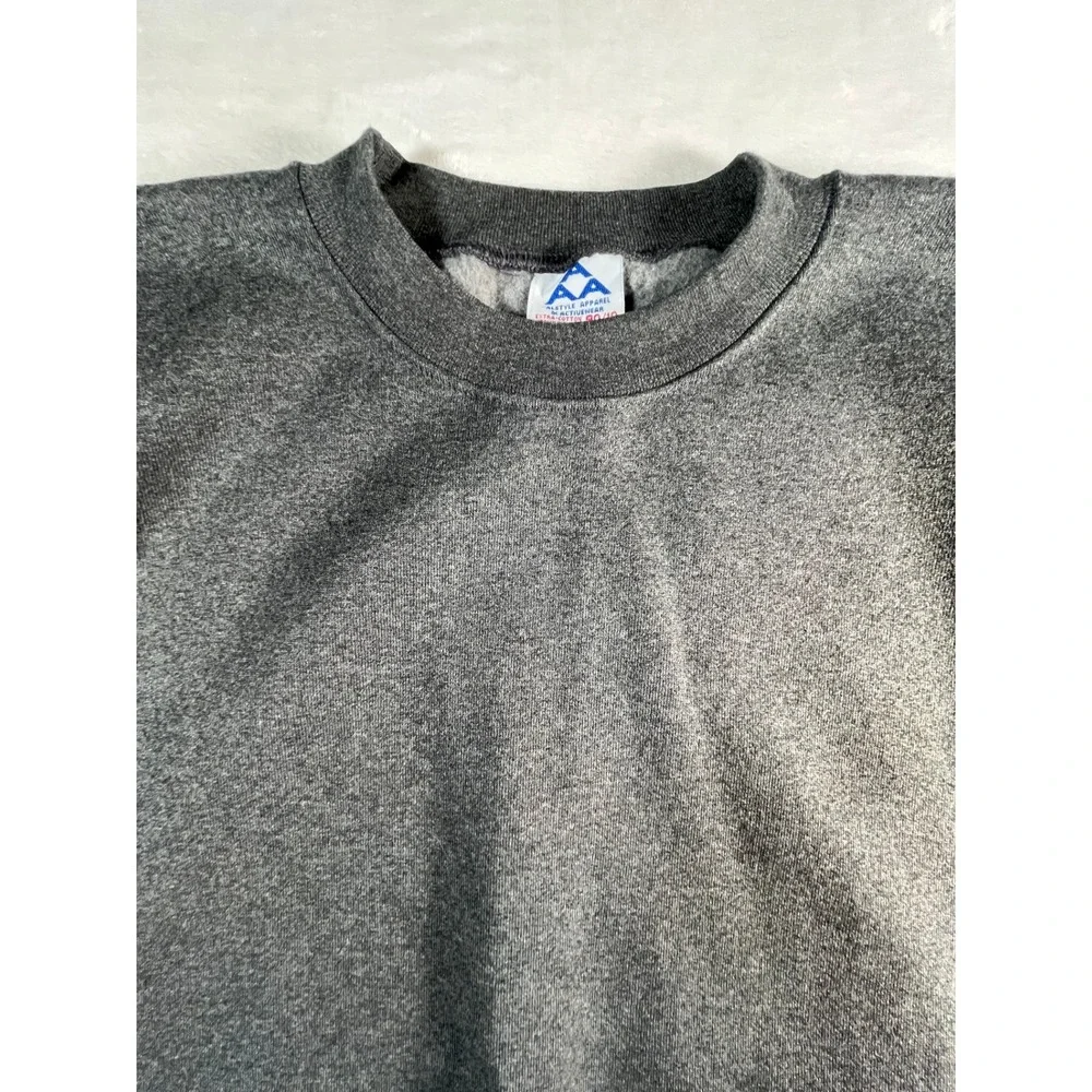 VTG Alstyle Apparel Mens XL Heavyweight Sweatshirt Gray Cotton Blend Pullover